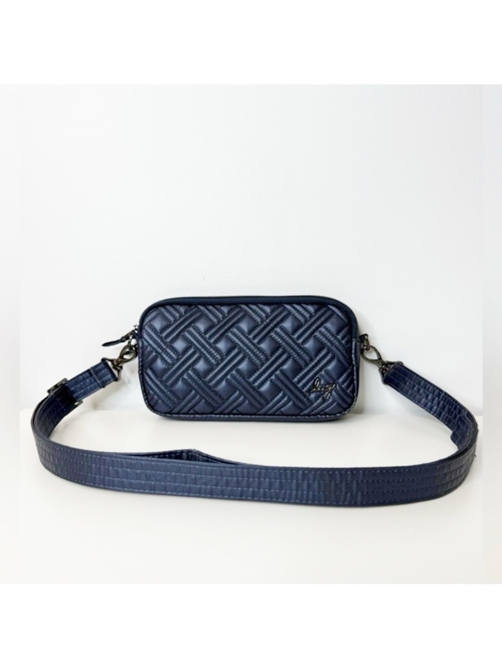 Lug Coupe XL Convertible Crossbody Shoulder Metallic Indigo RFID Travel Quilted